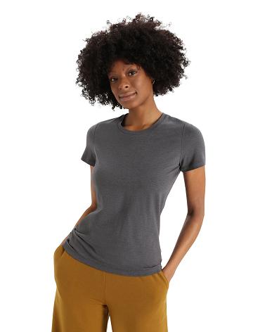 Women's Icebreaker Merino Central Classic Short Sleeve T Shirts Monsoon | CA 1384PJJQ